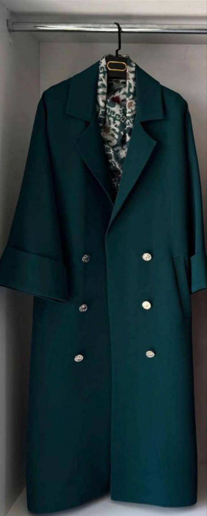 معطف شتوي كلاسيك بأزرار مزدوجة