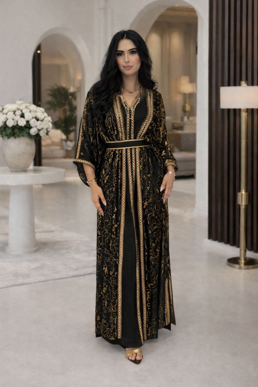 قفطان خليجي فاخرة بتصميم راقٍ