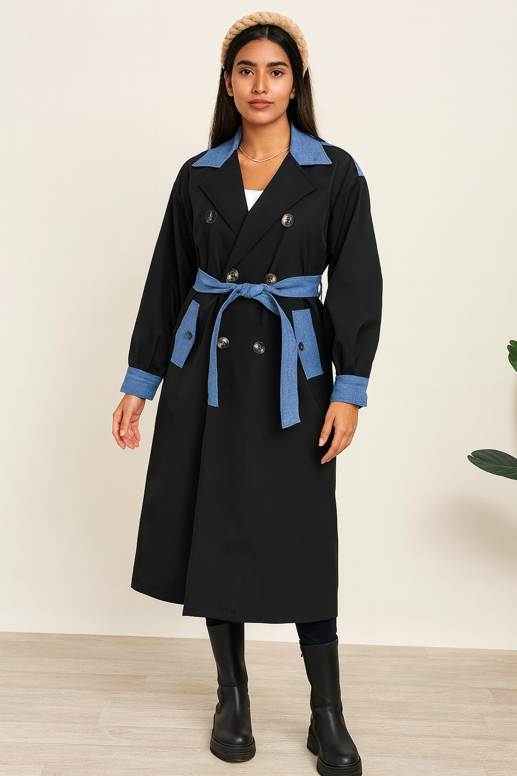 ترنش كوت  أنيق – إطلالة كلاسيكية عصرية