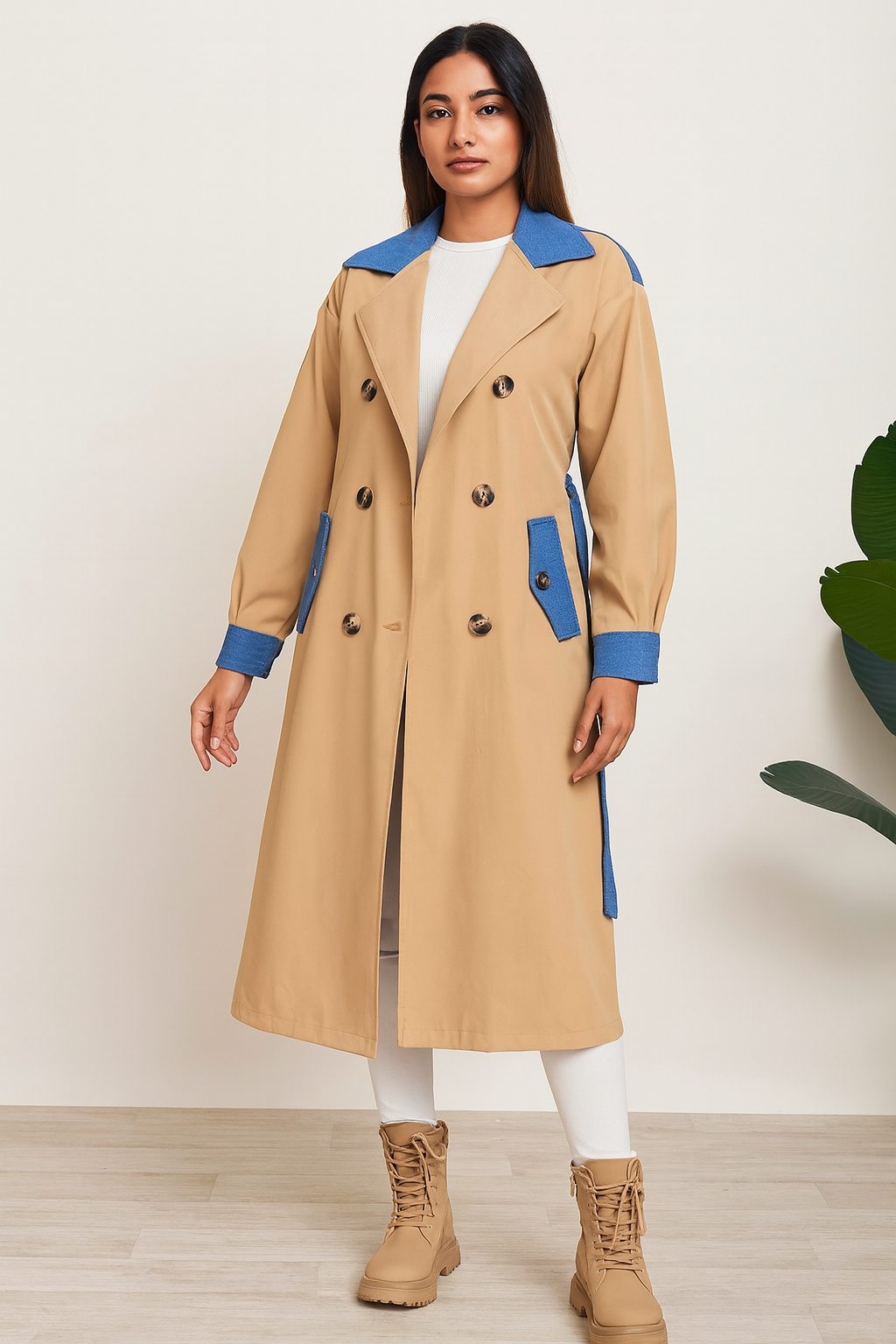 ترنش كوت  أنيق – إطلالة كلاسيكية عصرية