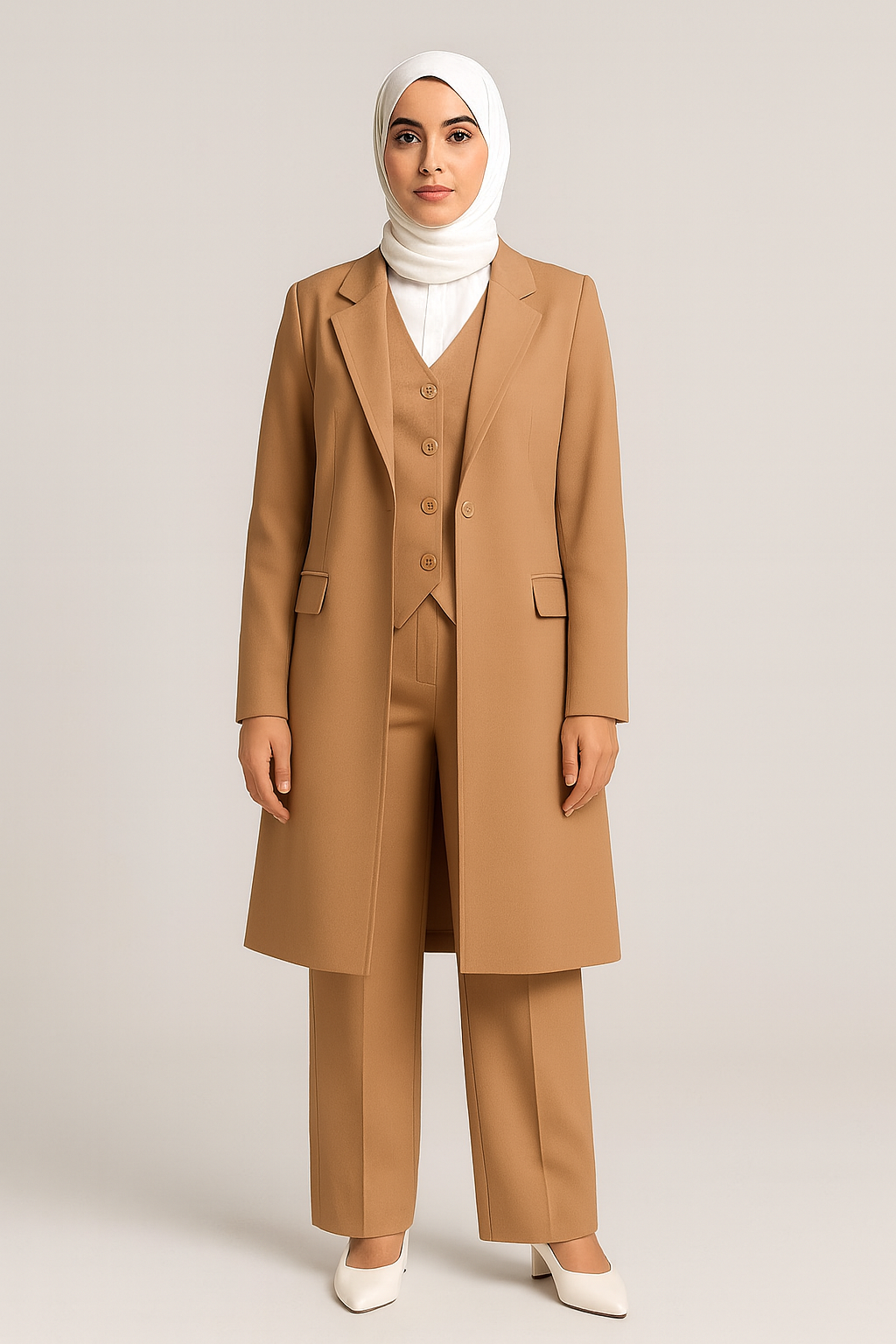 بدلة نسائية كلاسيكية أنيقة