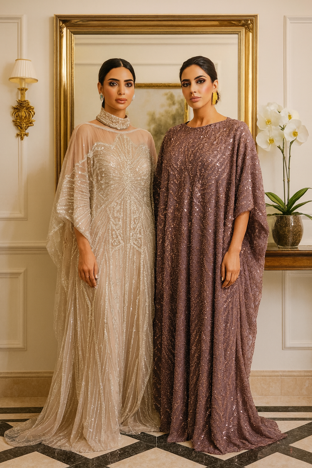 عبايات سواريه فاخرة بتصميم لامع