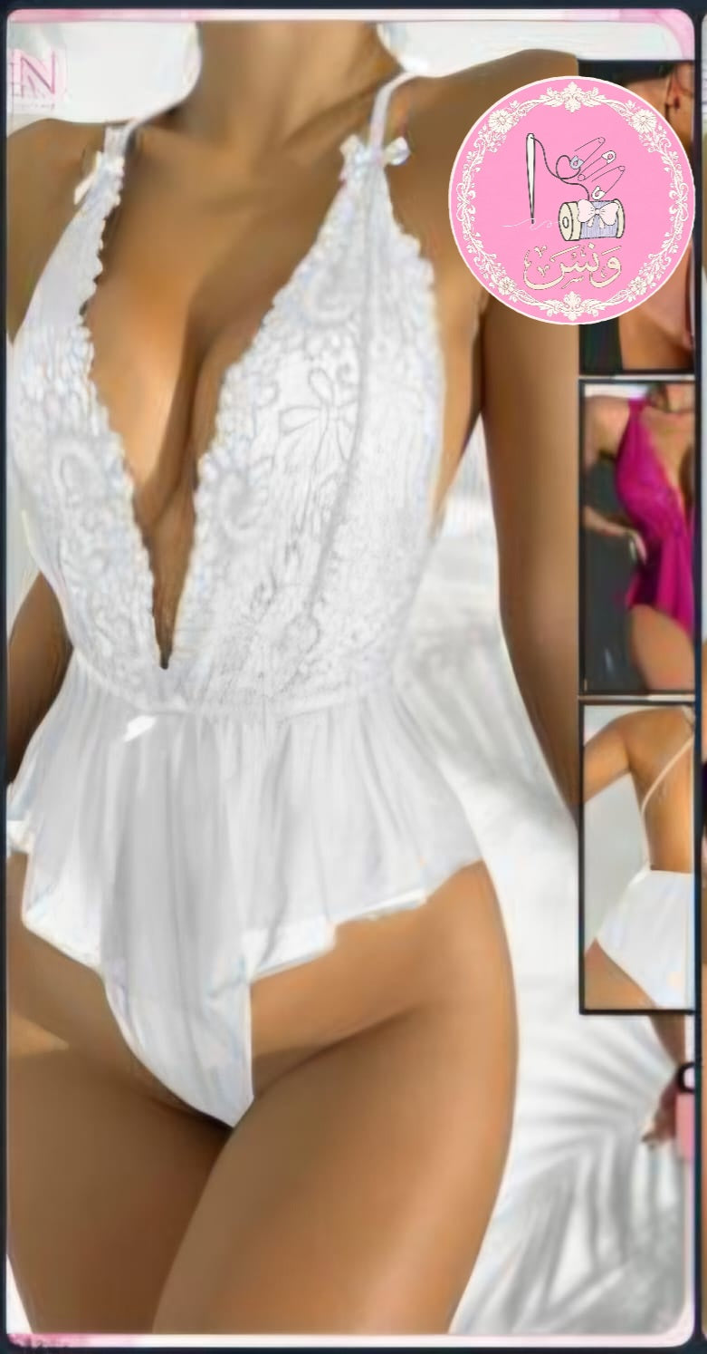 لانجيري دانتيل ناعم بتصميم راقي ومقاس مريح (Free Size)