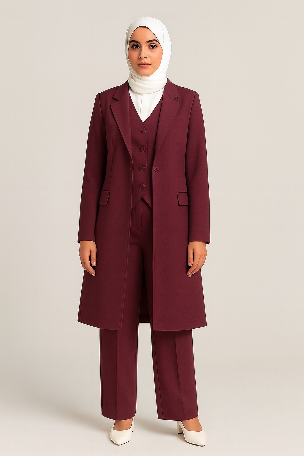 بدلة نسائية كلاسيكية أنيقة