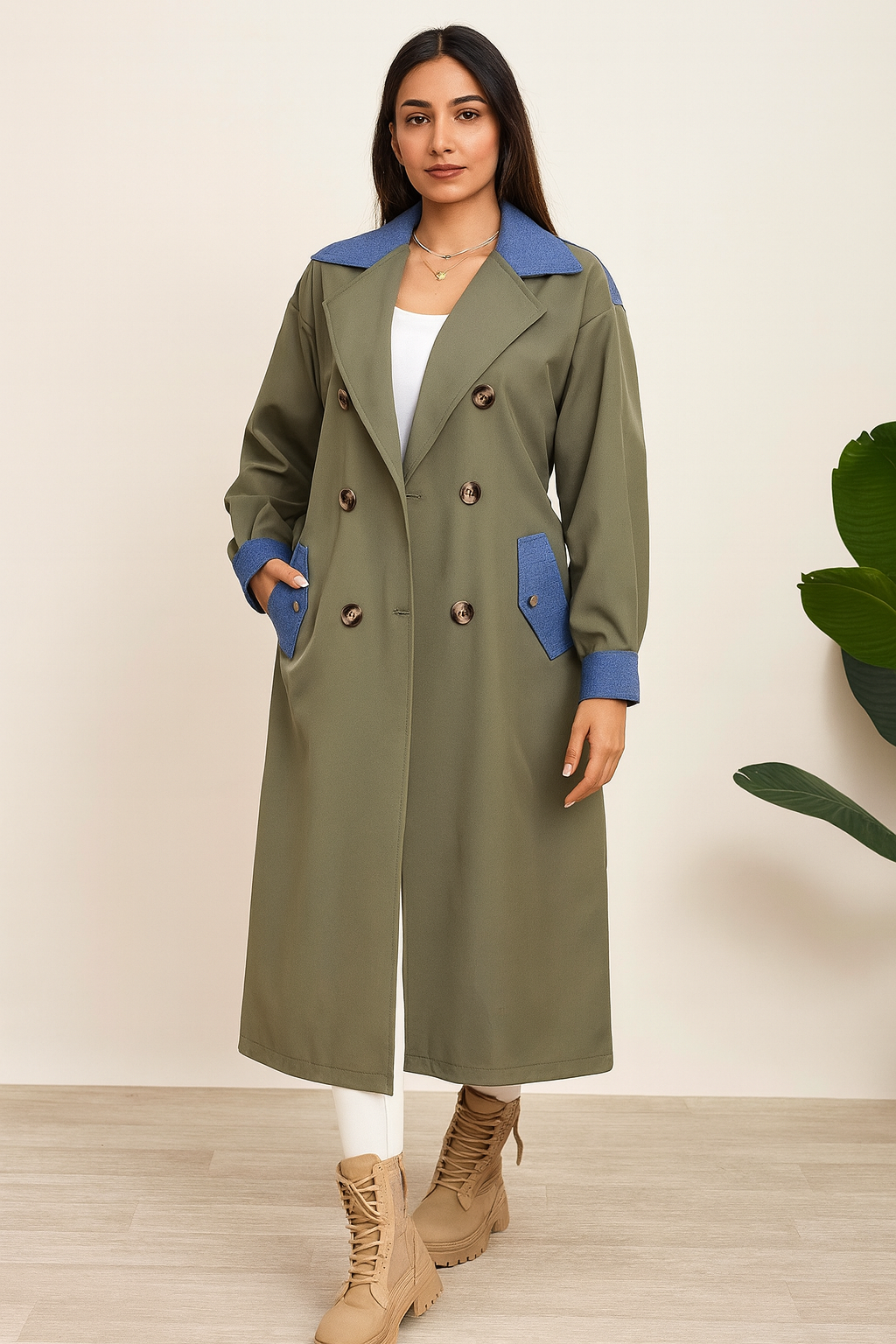 ترنش كوت  أنيق – إطلالة كلاسيكية عصرية