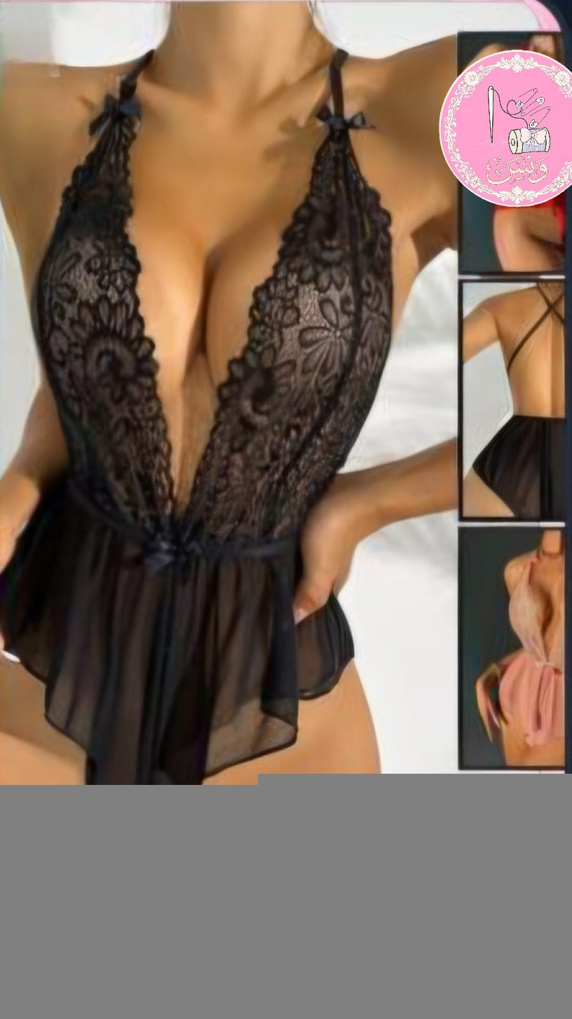 لانجيري دانتيل ناعم بتصميم راقي ومقاس مريح (Free Size)